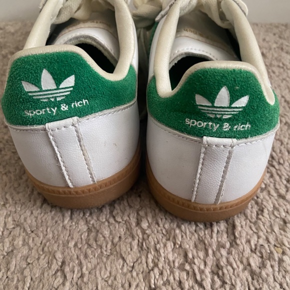 Adidas Samba White And Green Sneakers Size 5 sporty and chic - Picture 3 of 6